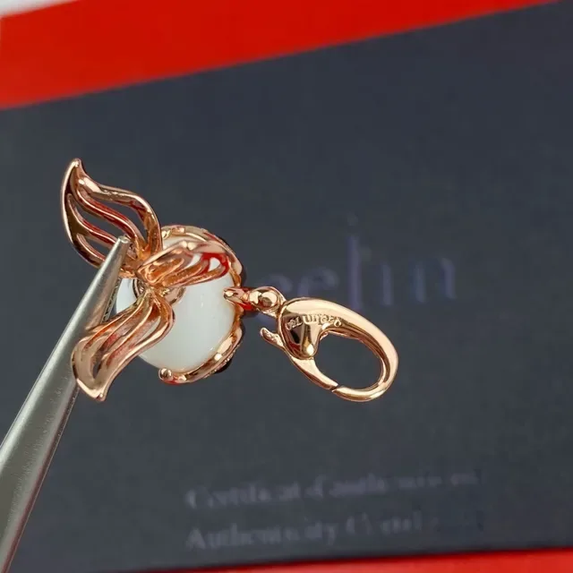 Fish-Shaped Enamel and Rose Gold-Tone Crystal Earrings 7