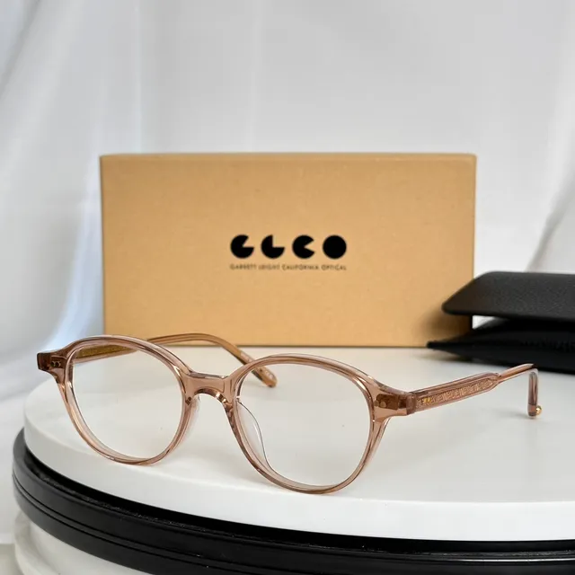 Garrett Leight Gafas Ópticas Redondas Translucidas Verde-Gris 4