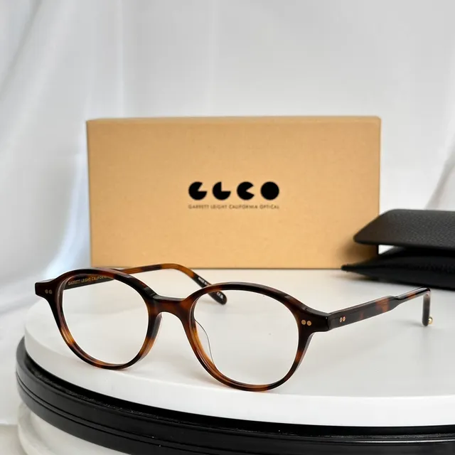 Garrett Leight Gafas Ópticas Redondas Translucidas Verde-Gris 7