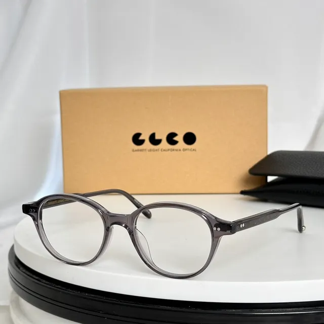 Garrett Leight Gafas Ópticas Redondas Translucidas Verde-Gris 9