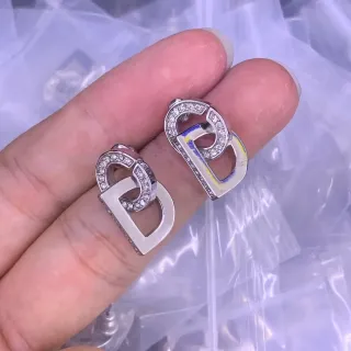 Geometric Pavé Crystal Clip-On Earrings