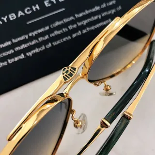 Gold and Green Acetate Gradient Lens Sunglasses