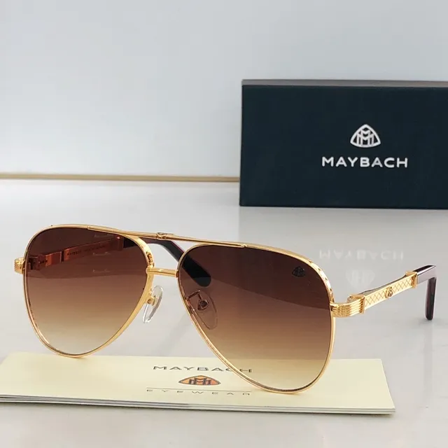 Gold and Green Acetate Gradient Lens Sunglasses 3