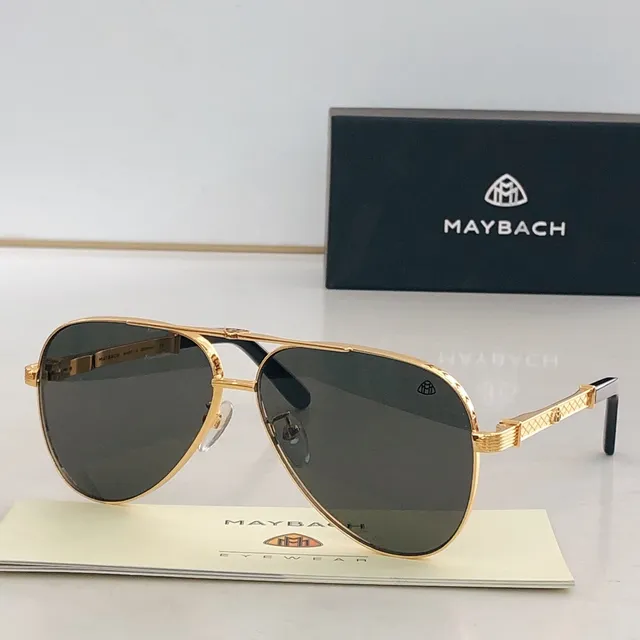Gold and Green Acetate Gradient Lens Sunglasses 8