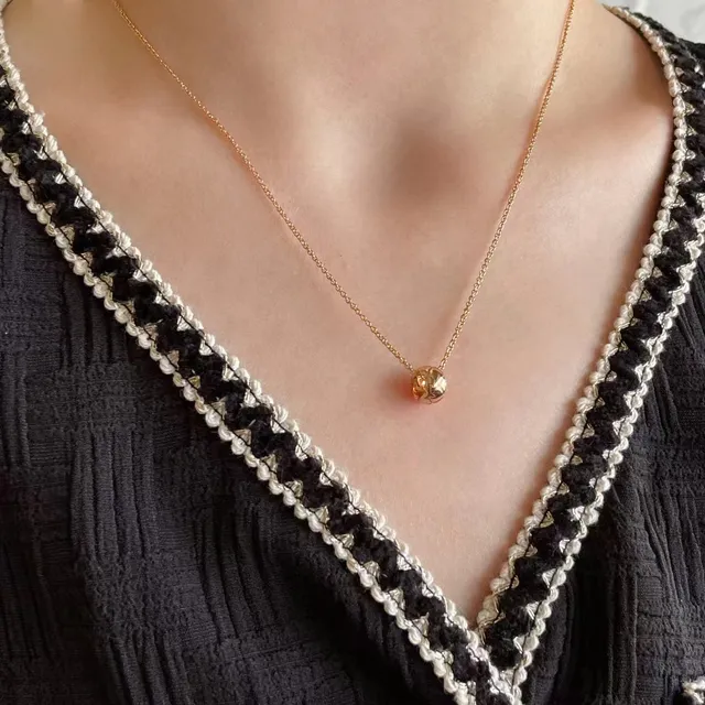 Gold Chain Geometric Knot Pendant Necklace 9