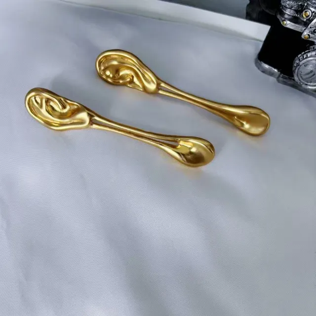 Gold Ear-Shaped Sculptural Jewelry 3