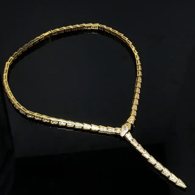 Gold Silver and Rose Gold Pavé Link Necklaces 5