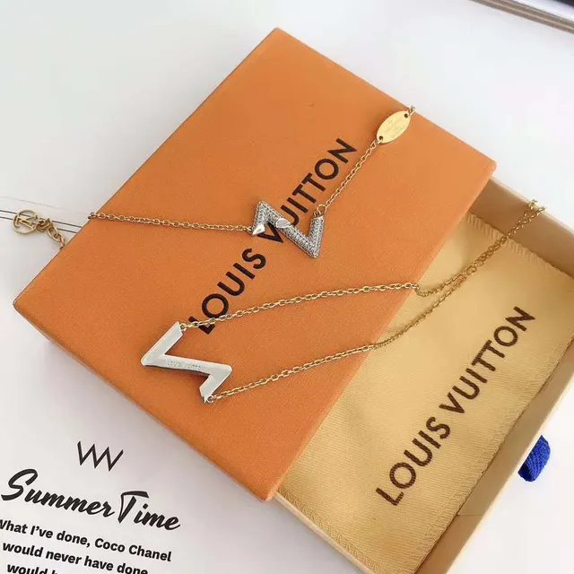 Gold Silver Chain Pavé-Set Zigzag Pendant Necklace 5