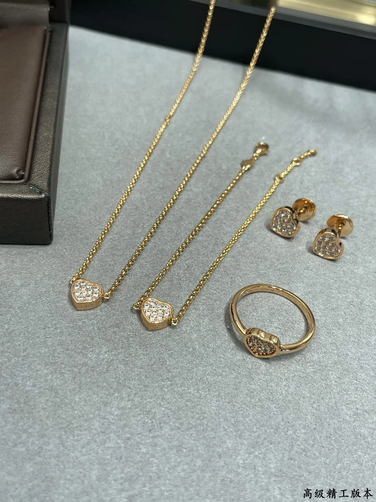 Gold Silver Double-Layered Heart-Shaped Necklace 5