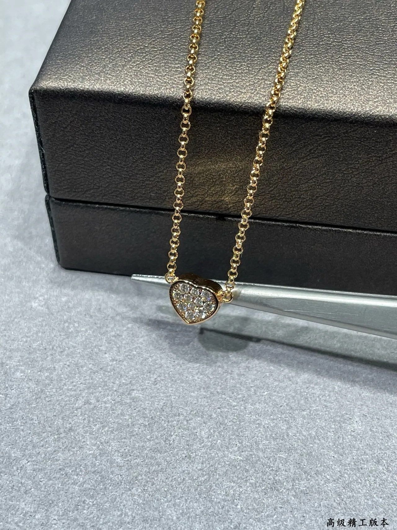 Gold Silver Double-Layered Heart-Shaped Necklace 7