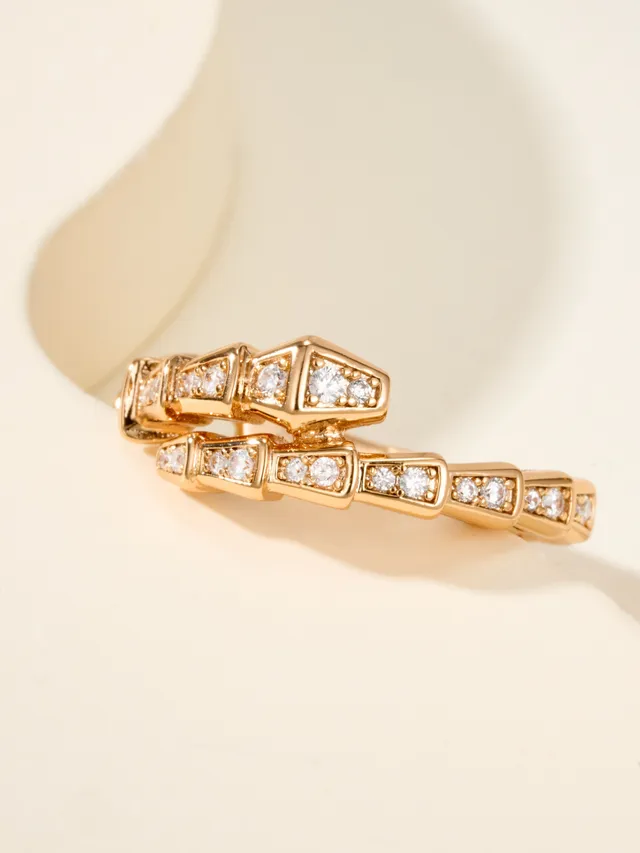 Gold Silver Geometric Segmented Hoops Pavé-Set Clear Stones Earrings 5