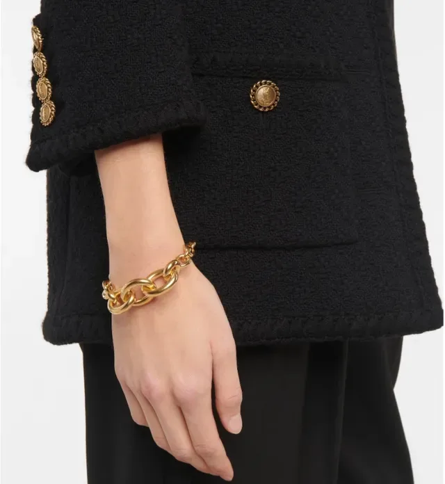 Gold-Tone Chunky Oval Link Chain Bracelet 2