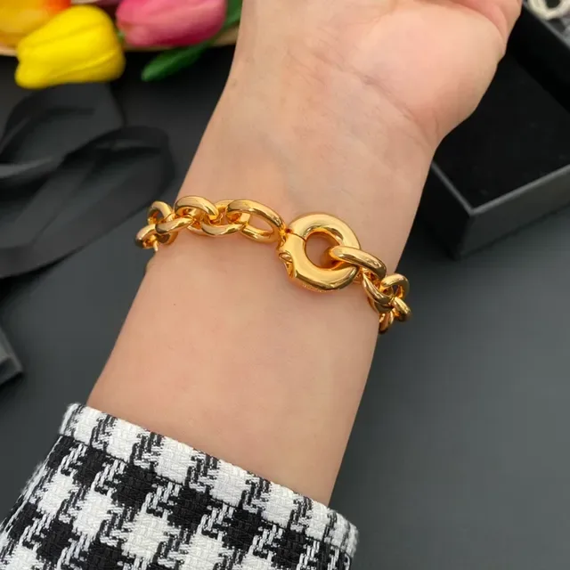 Gold-Tone Chunky Oval Link Chain Bracelet 3
