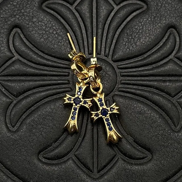 Gold-Tone Cross Stud Earrings 7