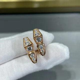 Gold-Tone Geometric Pavé-Set Multi-Stone Earrings