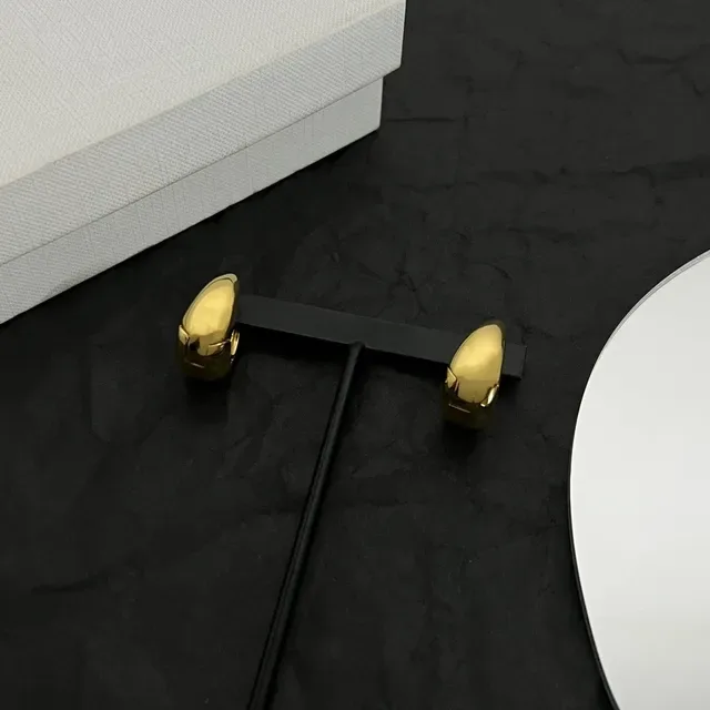 Gold-Tone Hinged Hoop Earrings 5