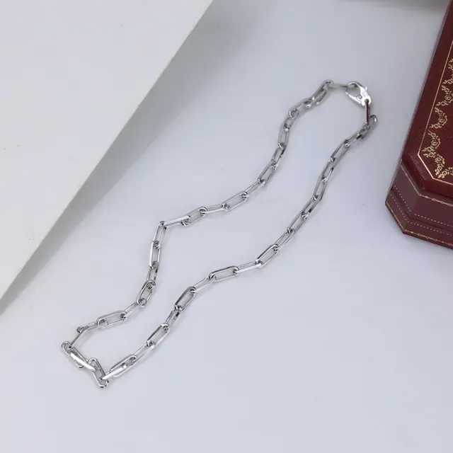 Gold-Tone Rectangular Link Chain Necklace 5