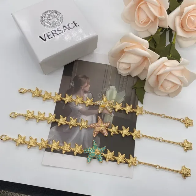 Gold-Tone Starfish Crystal Charm Bracelets 5
