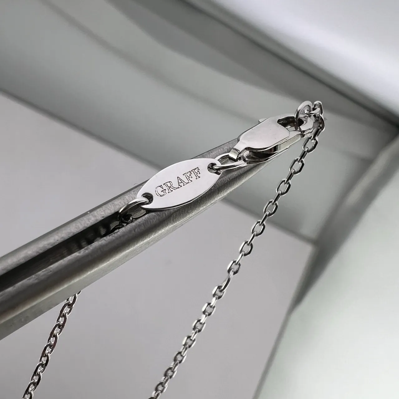 Graff Double-Loop Oval Halo Diamond Pendant Necklaces 2