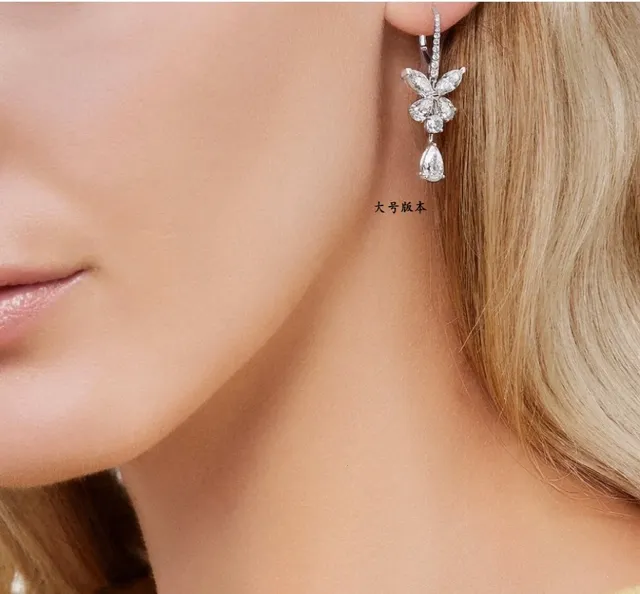 Graff Floral-Motif Pear-Shaped Drop Earrings 9