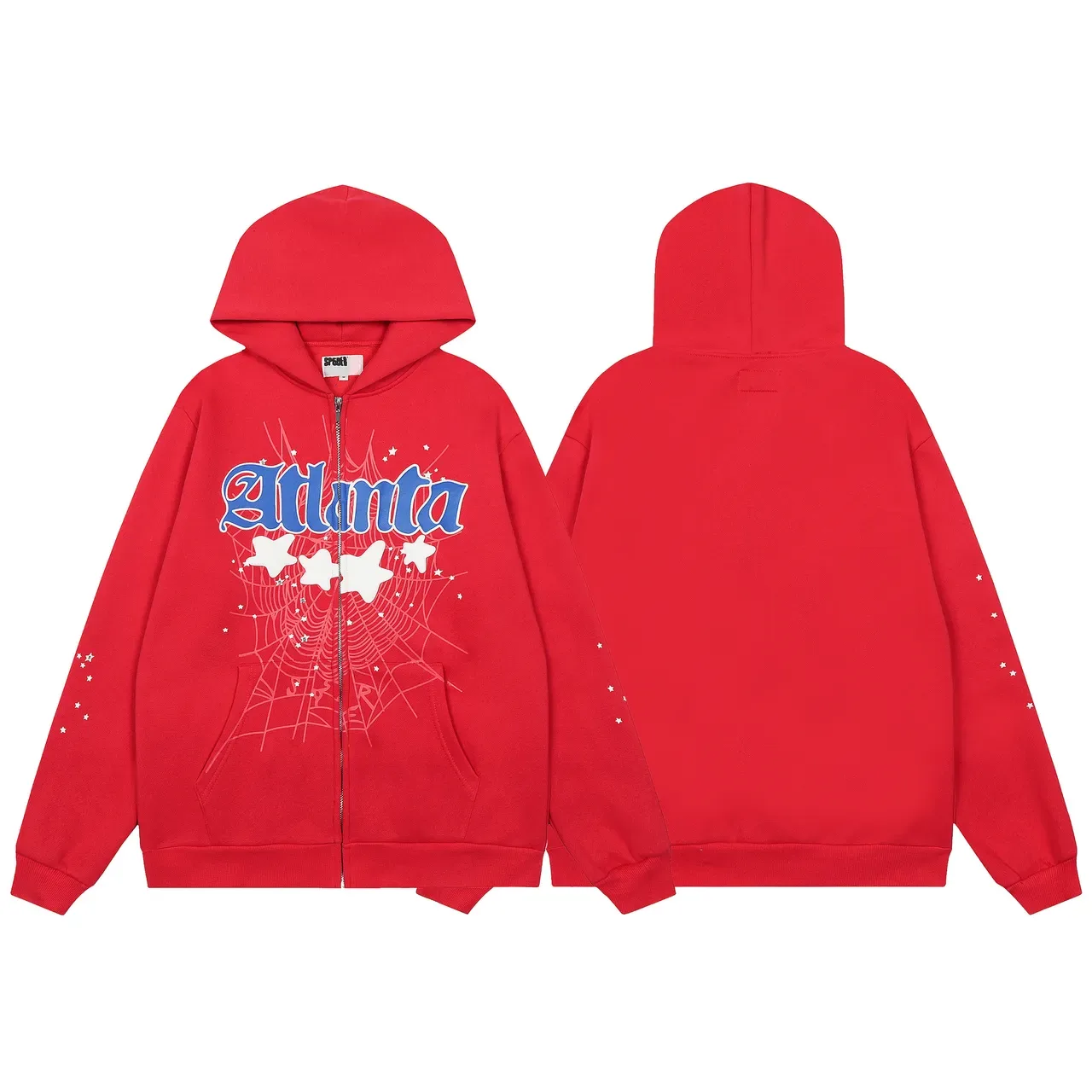 Graphic-Print Zip-Front Hoodie and Wide-Leg Sweatpants Tracksuit 4