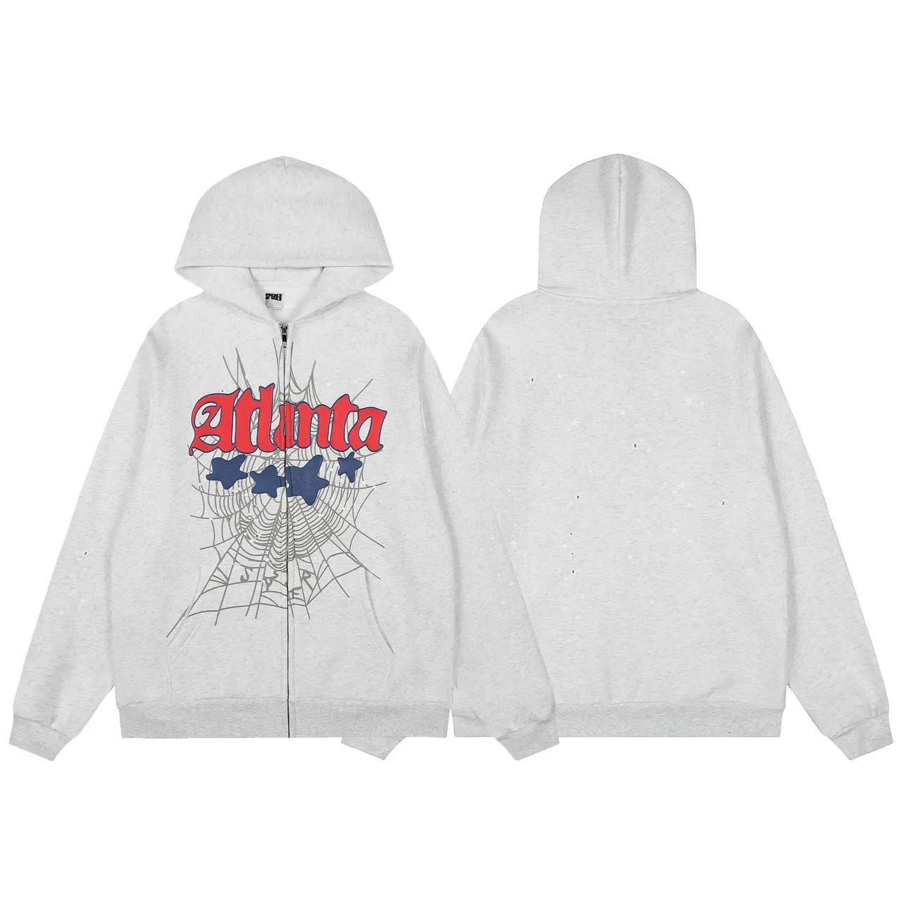 Graphic-Print Zip-Front Hoodie and Wide-Leg Sweatpants Tracksuit 10