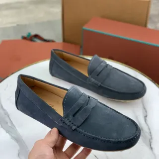 ग्रे बीज स्यूड पेनी लोफर