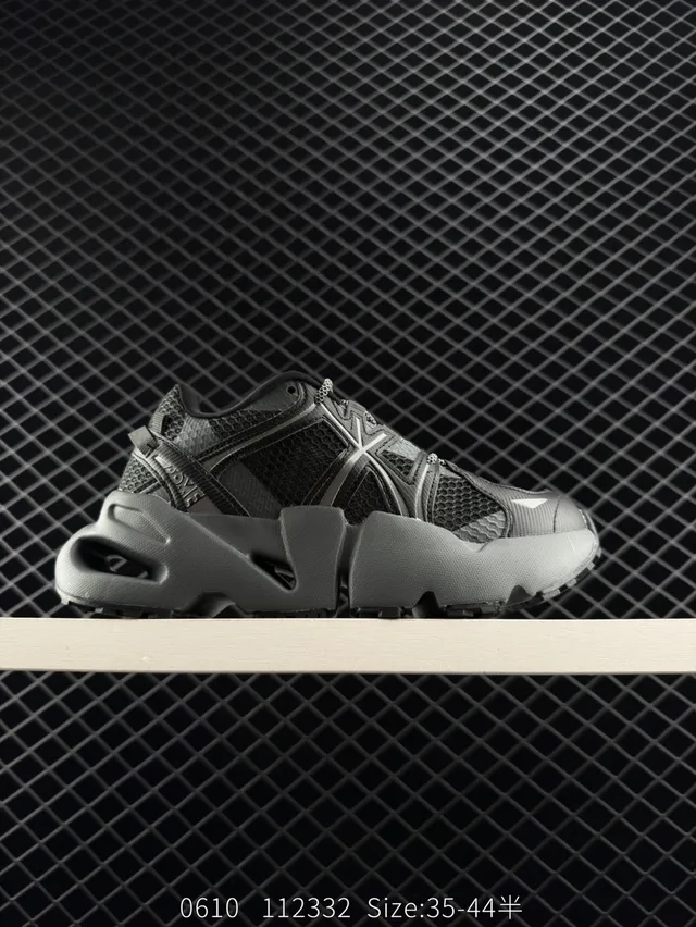 Gray Black Sculpted Sole Mesh Upper Chunky Sneakers 5