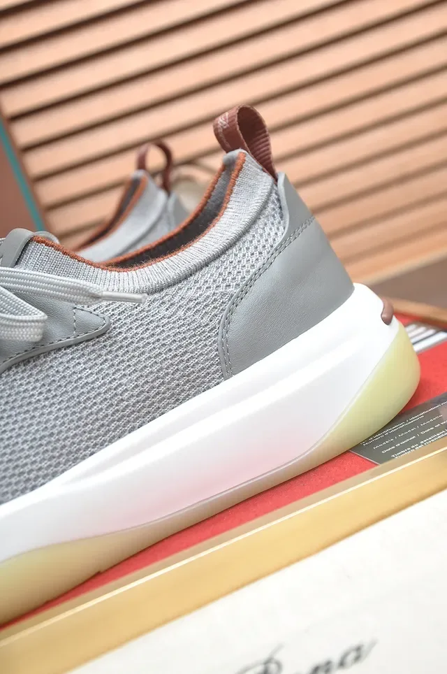 Gray Mesh and Synthetic Overlay Lifestyle Sneaker 2