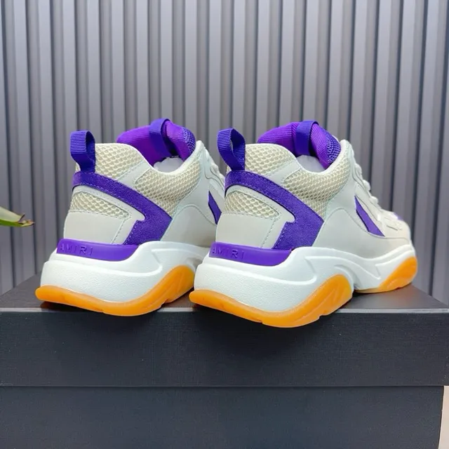 Gray Purple Orange Chunky Sneakers 3