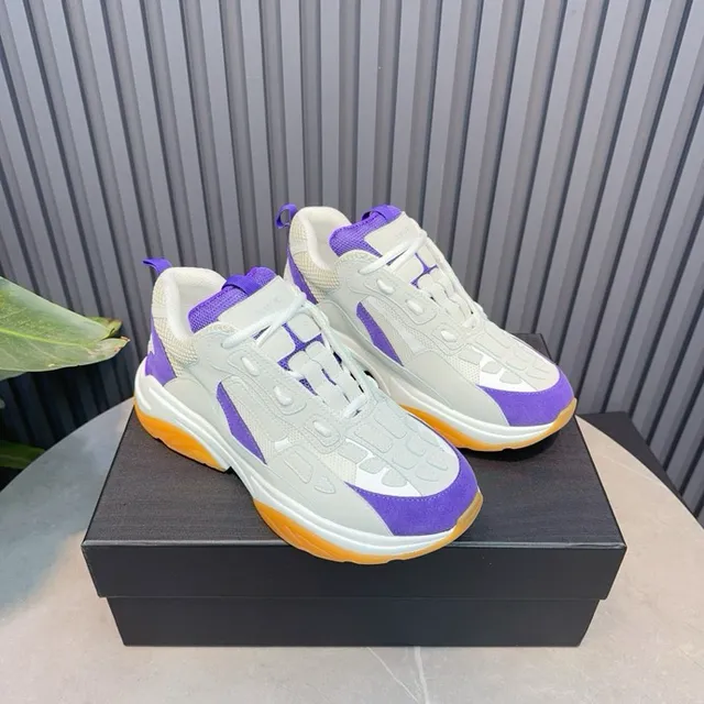Gray Purple Orange Chunky Sneakers 6