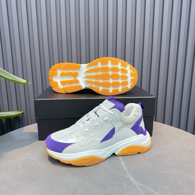 Gray Purple Orange Chunky Sneakers 8