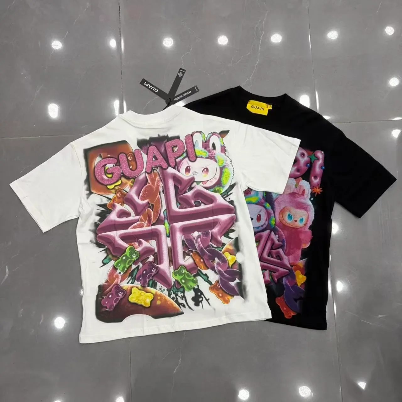 GUAPI Graphic Print Crew Neck Short Sleeve T-Shirt 2