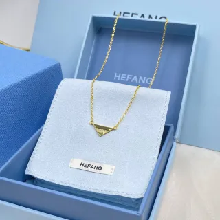 HEFANG 几何三角 Pavé 水晶项链