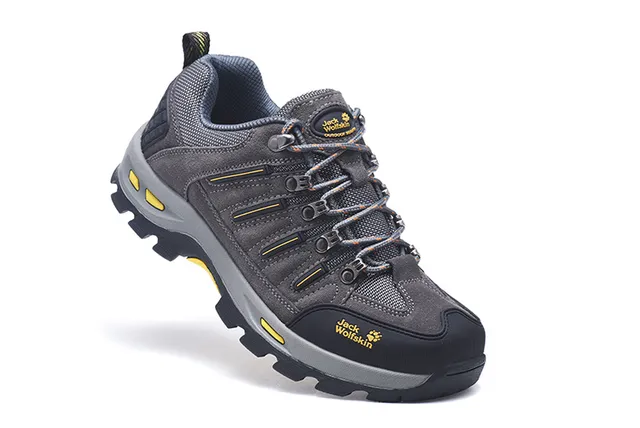 Jack Wolfskin Army Green Black Olive Suede And Mesh Upper Rubber Toe Cap Hiking Boots 3