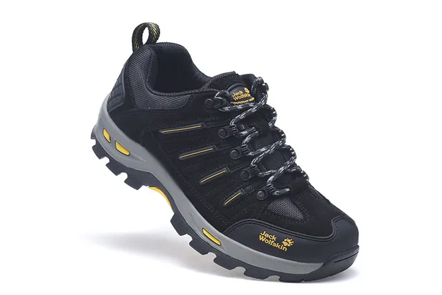 Jack Wolfskin Army Green Black Olive Suede And Mesh Upper Rubber Toe Cap Hiking Boots 9