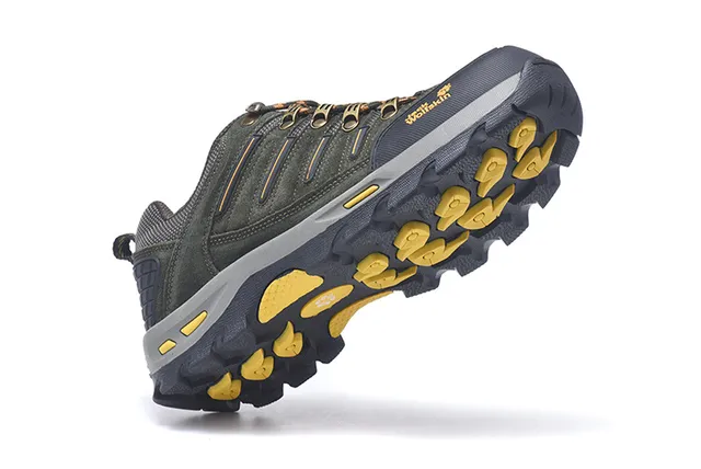 Jack Wolfskin Army Green Black Olive Suede And Mesh Upper Rubber Toe Cap Hiking Boots 16