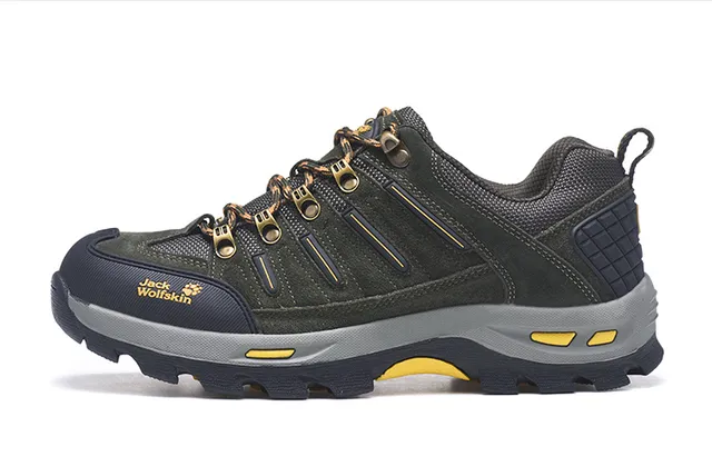 Jack Wolfskin Army Green Black Olive Suede And Mesh Upper Rubber Toe Cap Hiking Boots 19