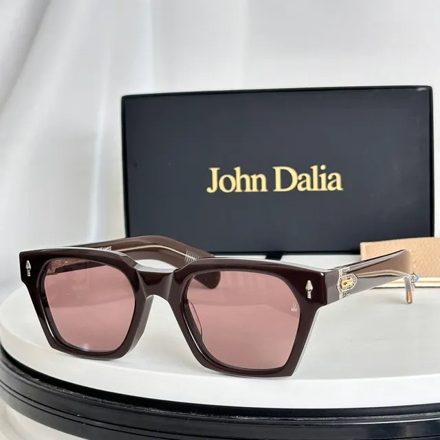 John Dalia Angular Squared Black Acetate Sunglasses 2