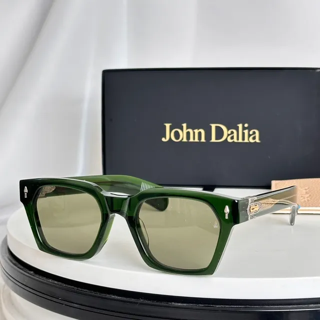 John Dalia Angular Squared Black Acetate Sunglasses 3