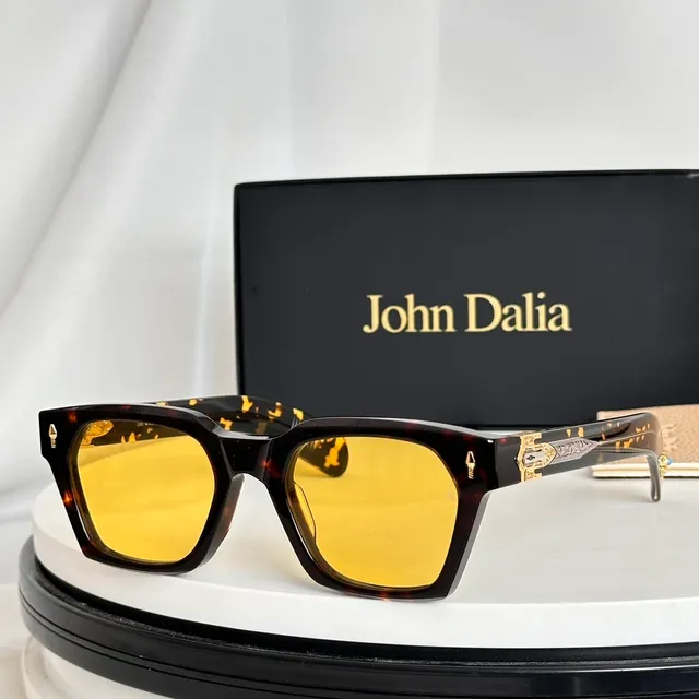 John Dalia Angular Squared Black Acetate Sunglasses 6
