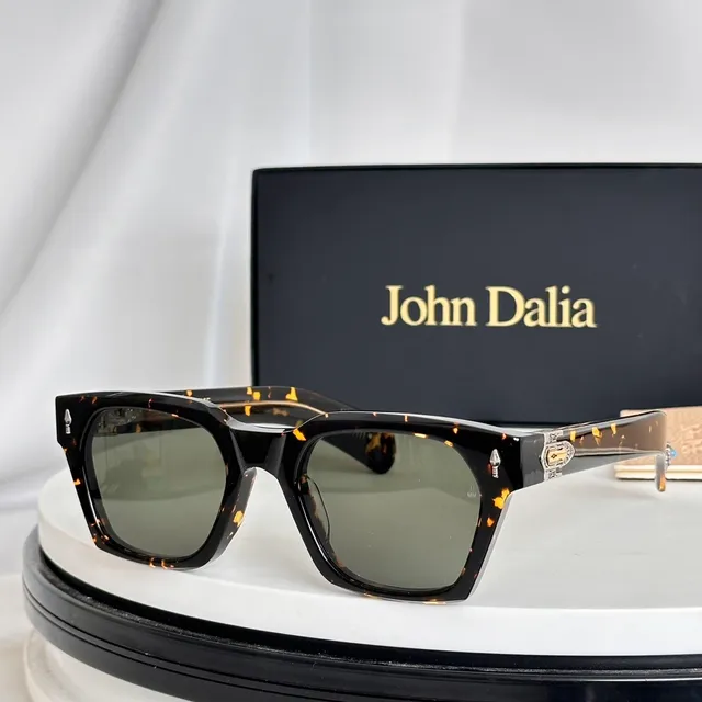 John Dalia Angular Squared Black Acetate Sunglasses 7