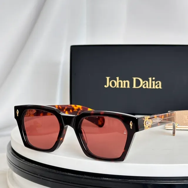John Dalia Angular Squared Black Acetate Sunglasses 8