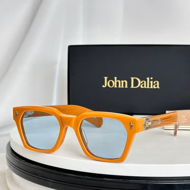 John Dalia Angular Squared Black Acetate Sunglasses 9
