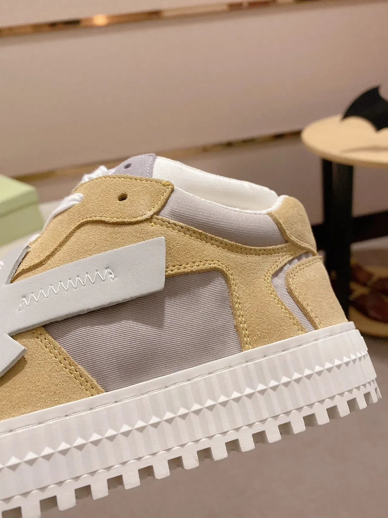 Lavender and Tan Panelled Strap Detail Lifestyle Sneaker 4