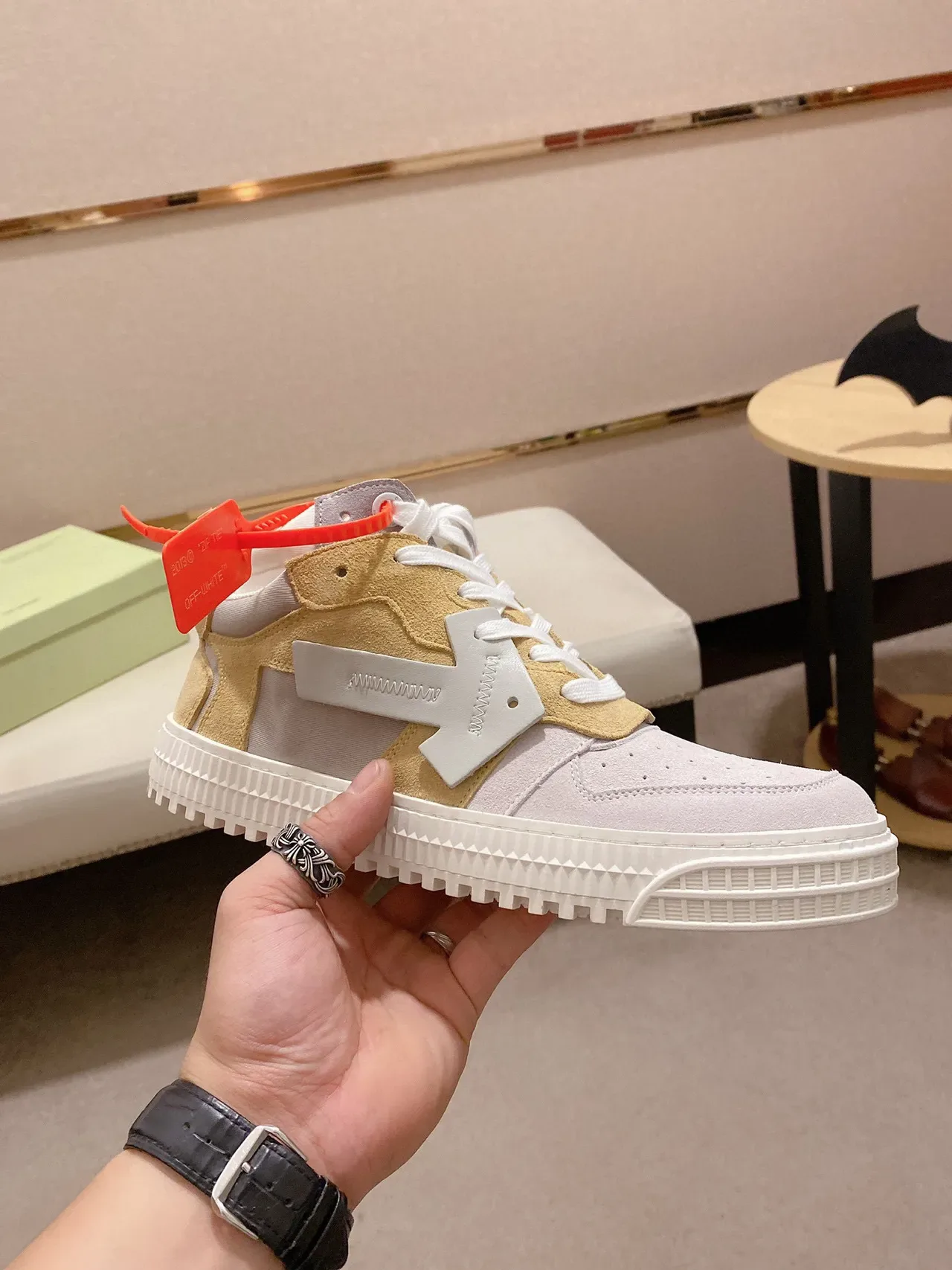 Lavender and Tan Panelled Strap Detail Lifestyle Sneaker 7