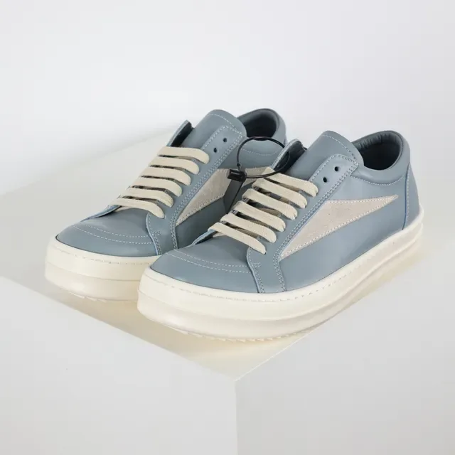 Light Blue and Beige Two-Tone Platform Sneakers 2