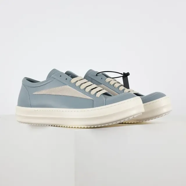 Light Blue and Beige Two-Tone Platform Sneakers 3