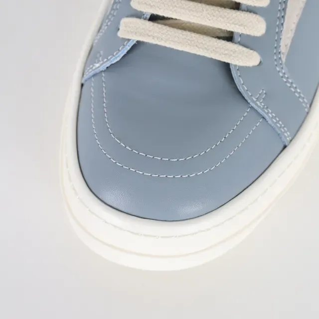Light Blue and Beige Two-Tone Platform Sneakers 5