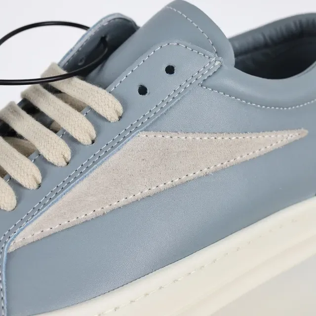 Light Blue and Beige Two-Tone Platform Sneakers 6